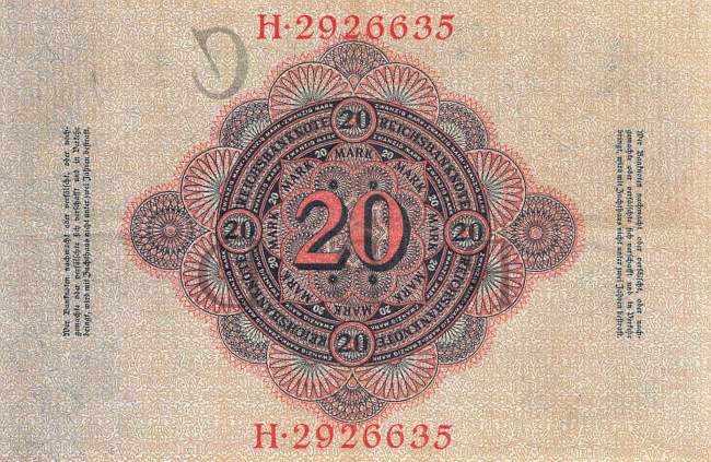 20 Mark 1910 ro.40b C/H